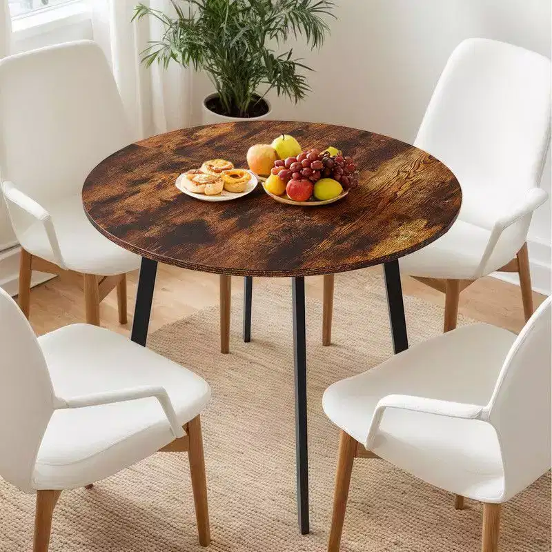 Karl Home 36''Modern Round Dining Table with Sturdy Metal Legs for Small Space Kitchen Table
