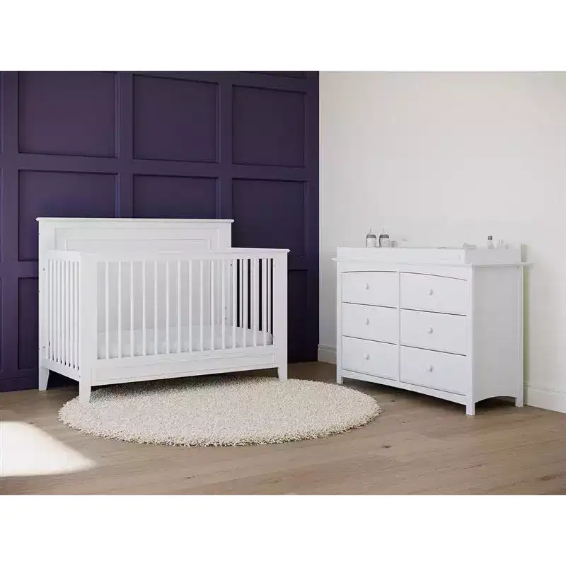 5-in-1 Convertible Baby Crib – Converts to Toddler Bed, Daybed & Full-Size Bed, GREENGUARD Gold