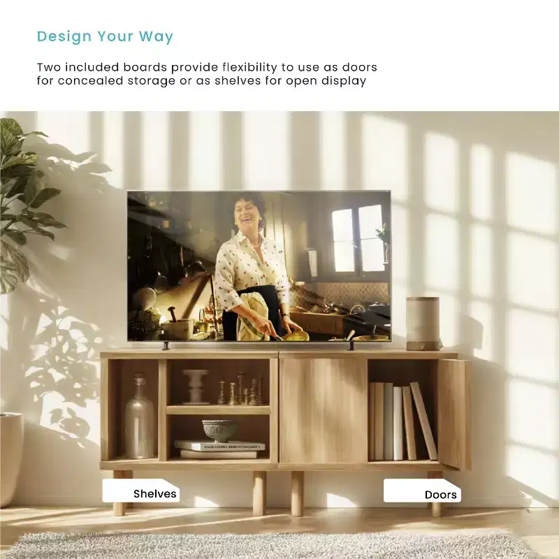 Stackable Storage Cube End Table with Customizable Door and Shelf Options