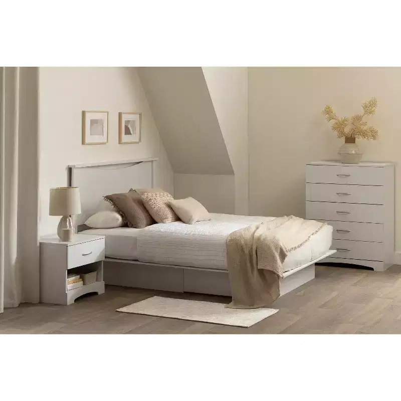 5 Drawer Vertical Dresser Chest - White