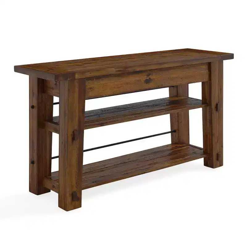 Durango Industrial Wood Console/Media Table: Sofa Table - Alaterre Furniture