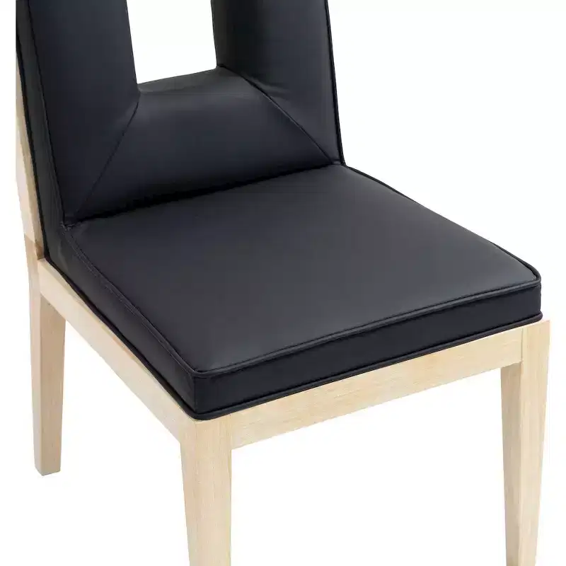 Meridian Furniture,Gwendolyn Vegan Leather Dining Side Chair, Set of 2