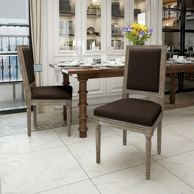 Ledger Traditional Fabric Dining Chair (Set of 2) by Christopher Knight Home