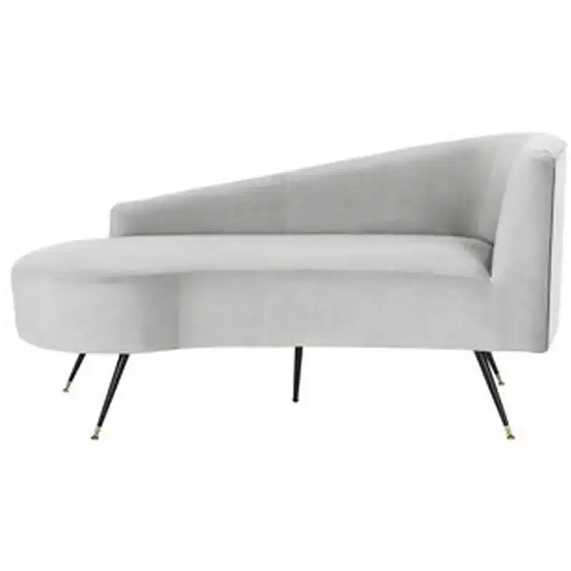 Parisian Velvet Settee Loveseat Metal Frame Gold Cap Legs Foam Cushion Seats 2 550 lbs