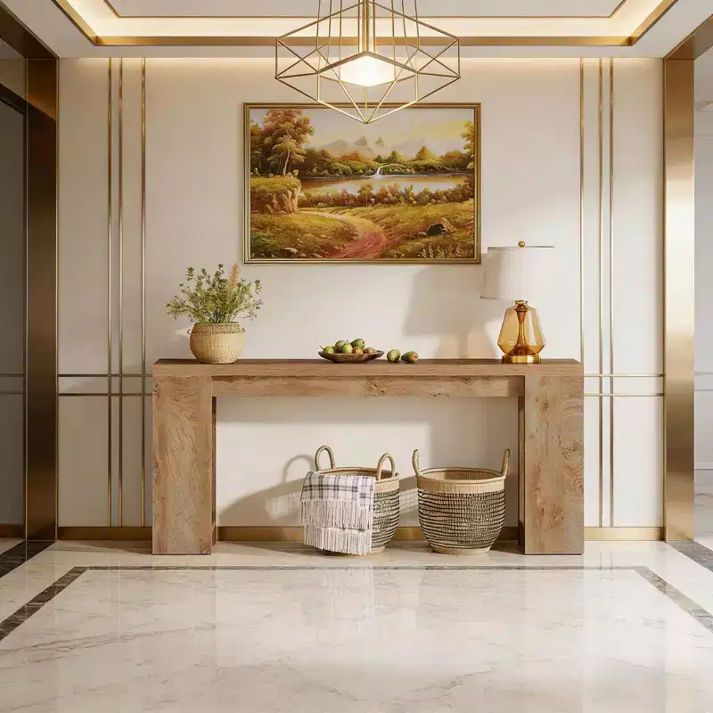Wood Console Table, Farmhouse Sofa Table Entryway Table