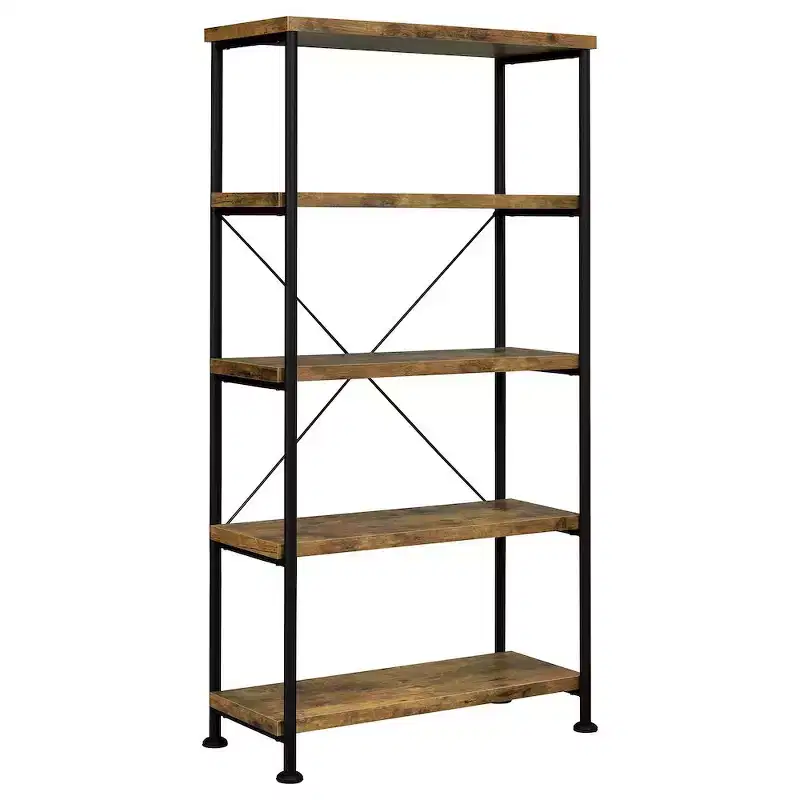 Coaster,Analiese 63-inch 4-shelf Bookshelf Rustic Nutmeg