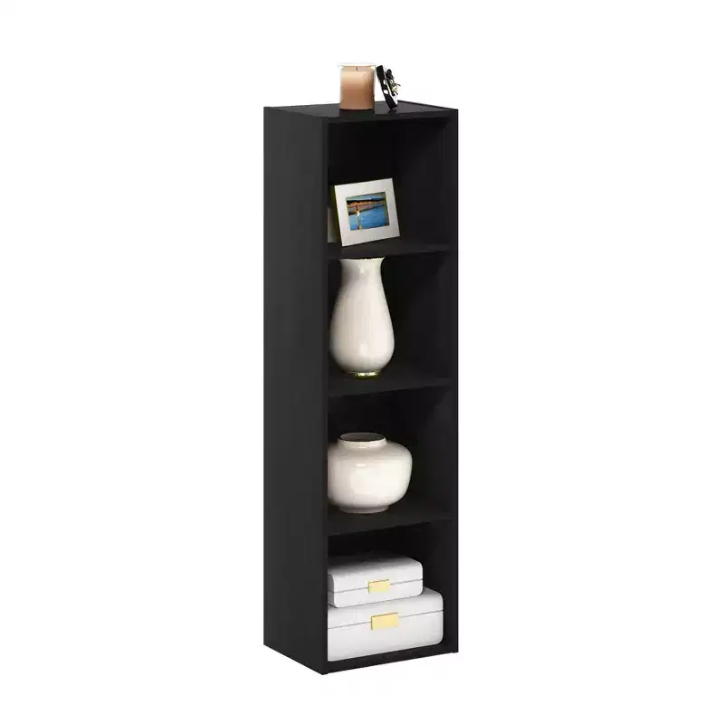Furinno 4-Tier Reversible Open Bookshelf Slim Storage Bookcase Display Shelf