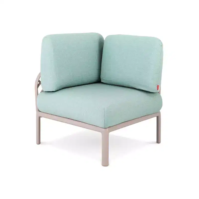 Laurel Outdoor Corner Seat with Cushion - Gray/Seafoam - Lagoon