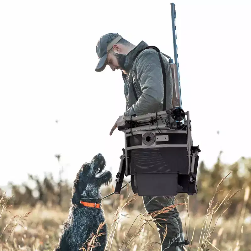 Costway Portable Hunting Chair w/360 Swivel Adjustable Legs & Armrests Holder