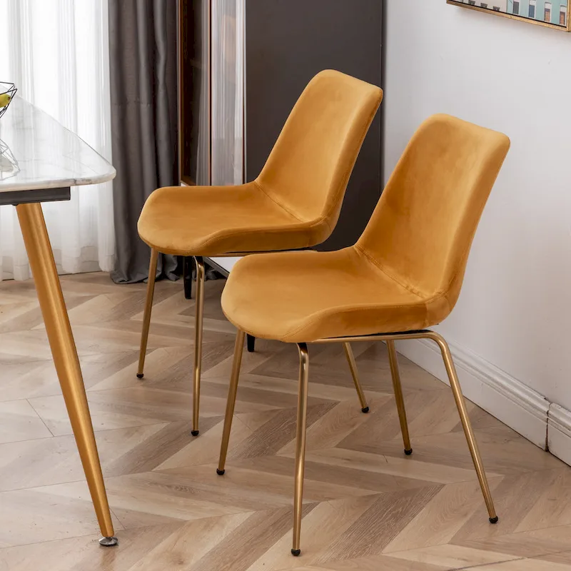 Roundhill Furniture Aufurr Modern Velvet Dining Chair (Set of 2)