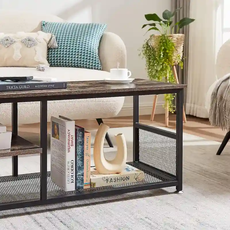 Taomika Modern Nightstands, Coffe Table, Coffe Table Sets, 5 Options, Brown