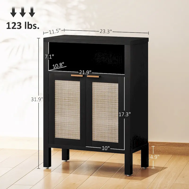 Sideboard Buffet Cabinet with Storage, Modern Accent Cabinet with 2 Doors and Adjustable Shelf, Freestanding Buffet Table