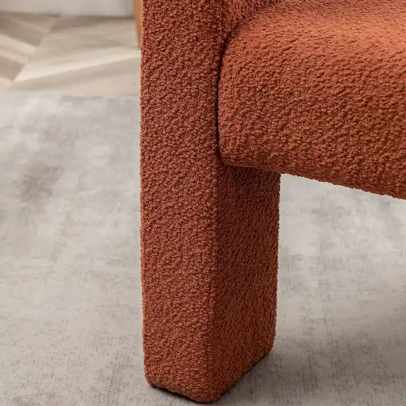 KINWELL 28 Wide Boucle Upholstered Square Armchair