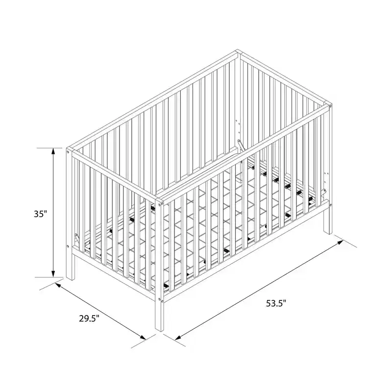 Baby Relax Ivey 3-in-1 Convertible Crib