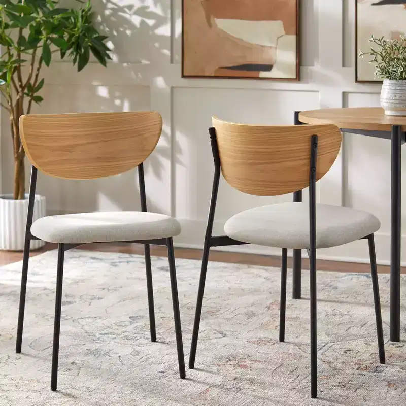 Lifestorey Set of 2 Jari Mid Century Modern Dining Chair