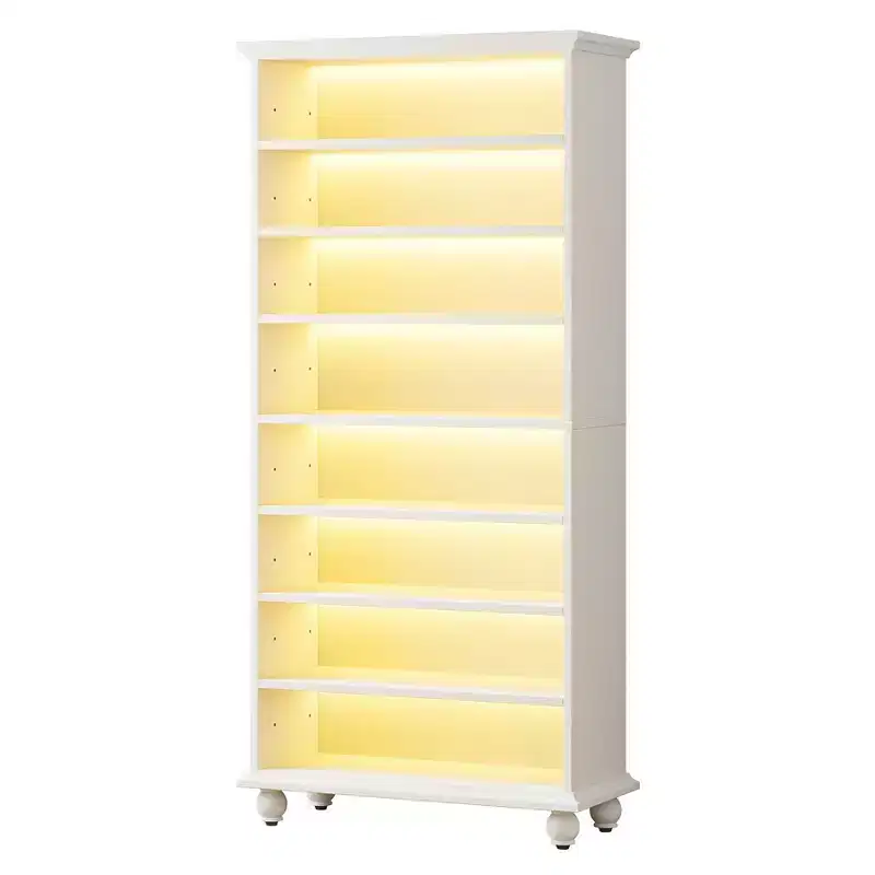 9-Tier 30 Pairs Shoe Storage Cabinet with LED Lights