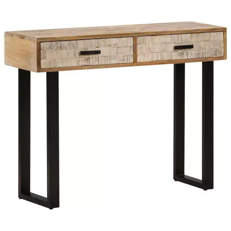 vidaXL Console Table 39.4x11.8x29.5 Solid Mango Wood