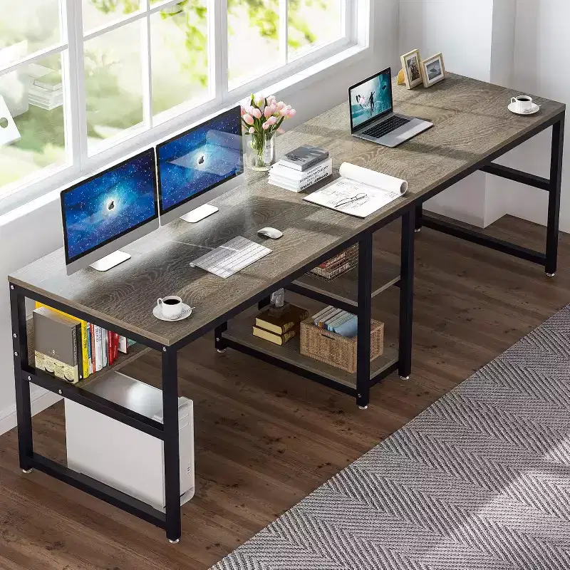 Lantine 78.7 Computer Desk with Bookshelf