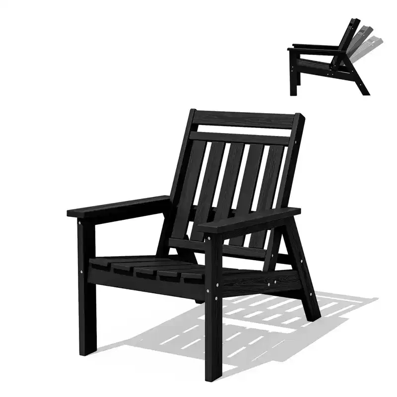Hyleory HDPE Patio Adjustable Adirondack Chair, All Weather Outdoor Chair