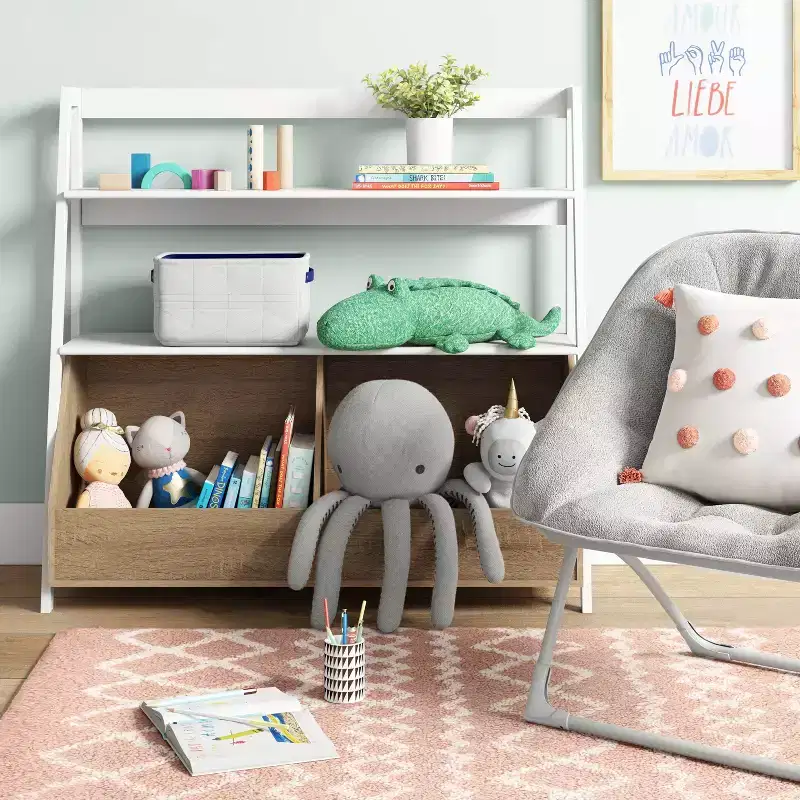 Bly Wide Kids' Bookshelf White - Pillowfort™