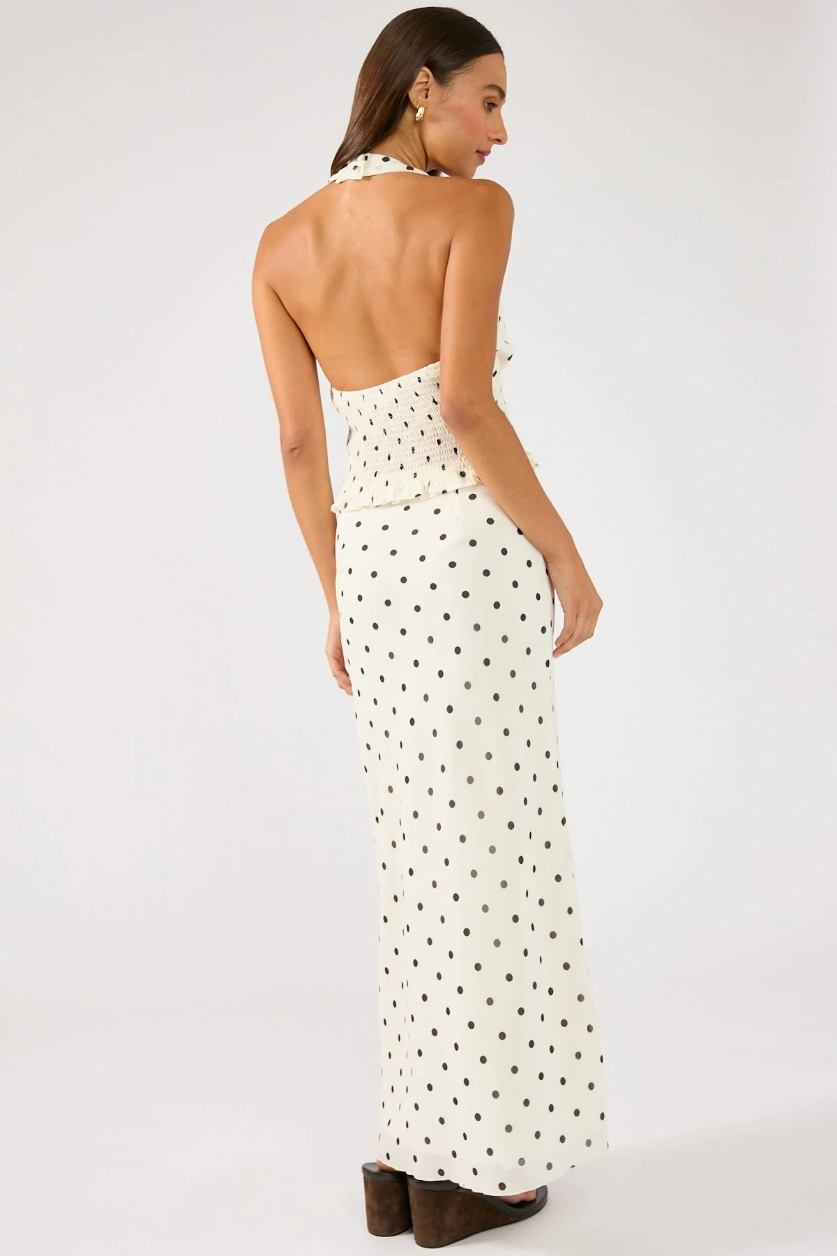 Maxi Skirt Cream Print