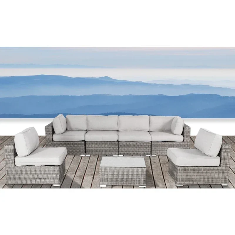 LSI Verona Wicker 7-piece Conversation Group with Cushion