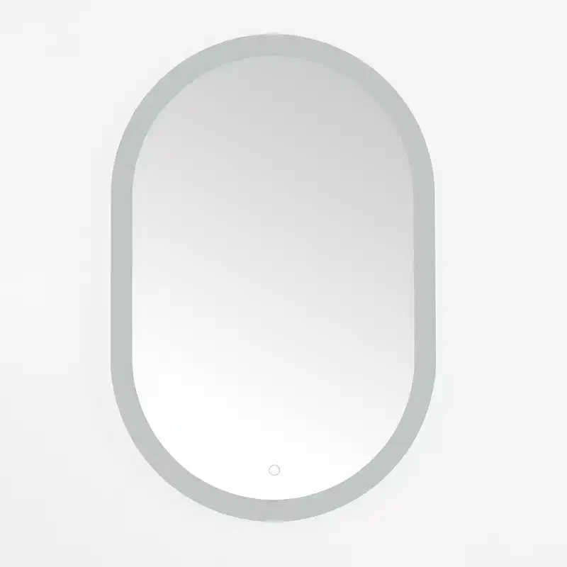 Wes 24 Aluminum LED Oval Mirror - LMR1009 - Silver/White - Safavieh