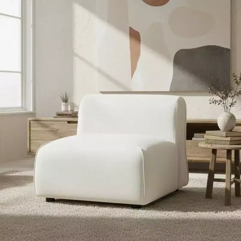 Christopher Knight Home Oriane Modern Curved Upholstered Accent Chair