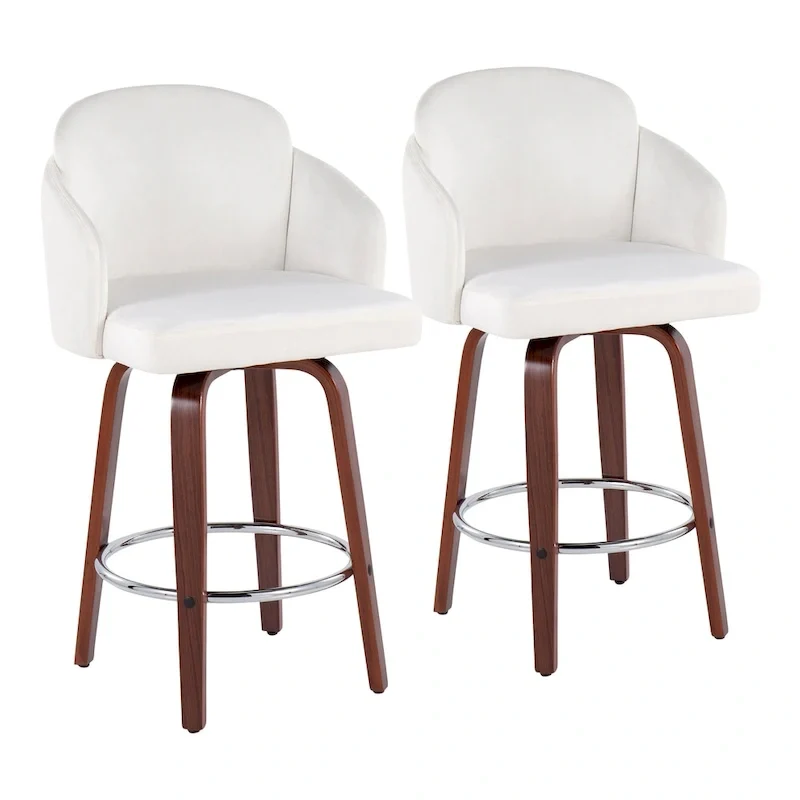Counter Stool with Walnut Wood