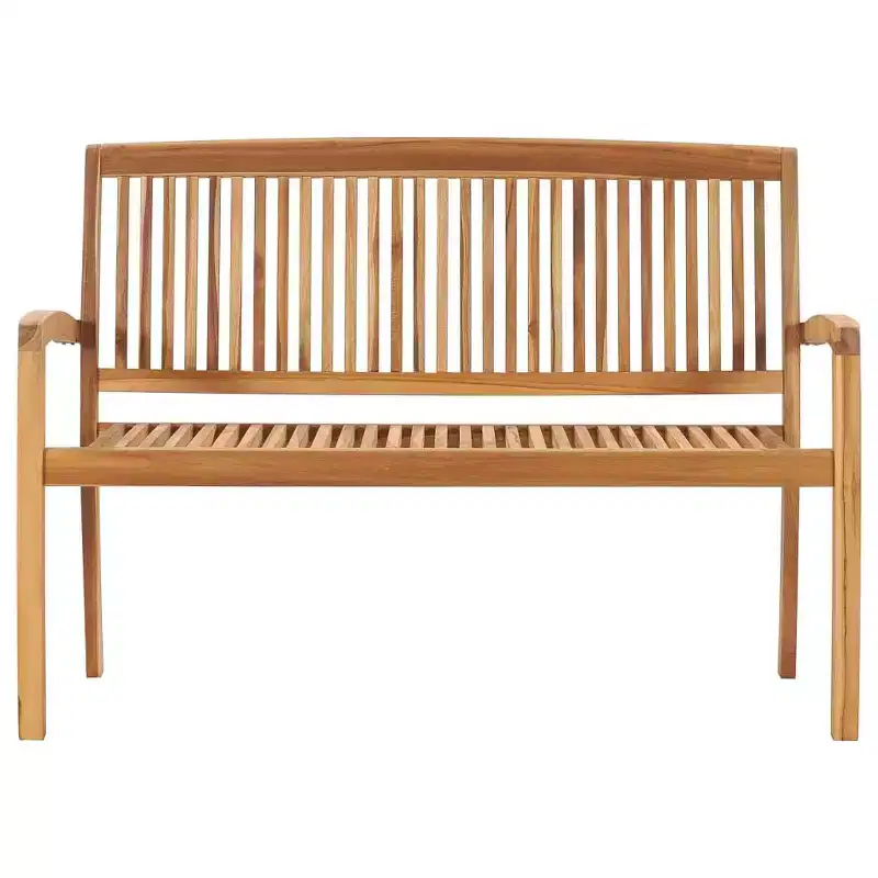 vidaXL Outdoor Patio Bench Garden Bench for Porch Balcony Solid Wood Teak