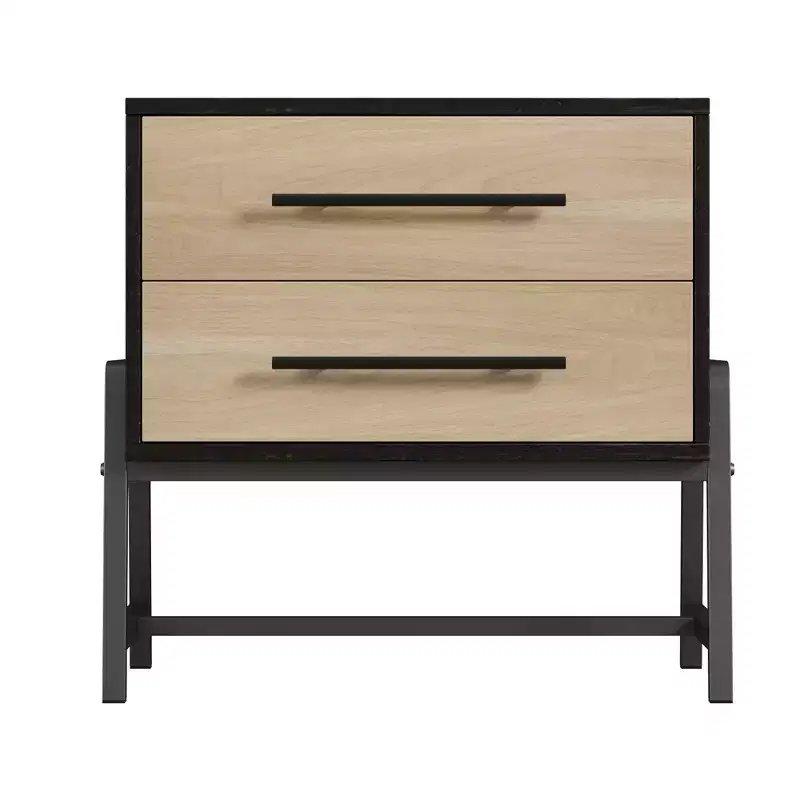 Nightstand with Drawers and Wide Tabletop