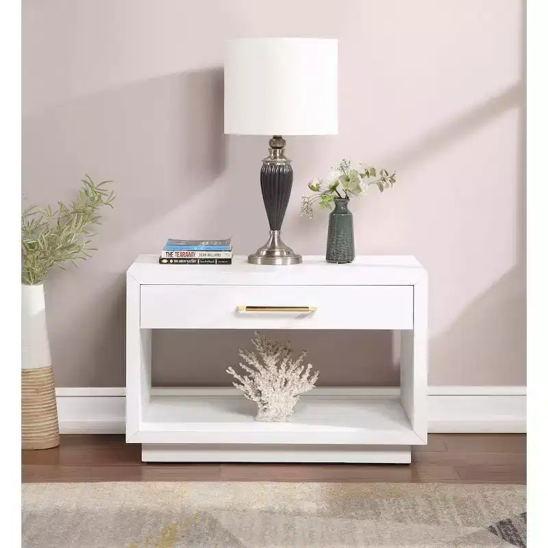 Meridian Furniture,Avery Wood Veneer Nightstand