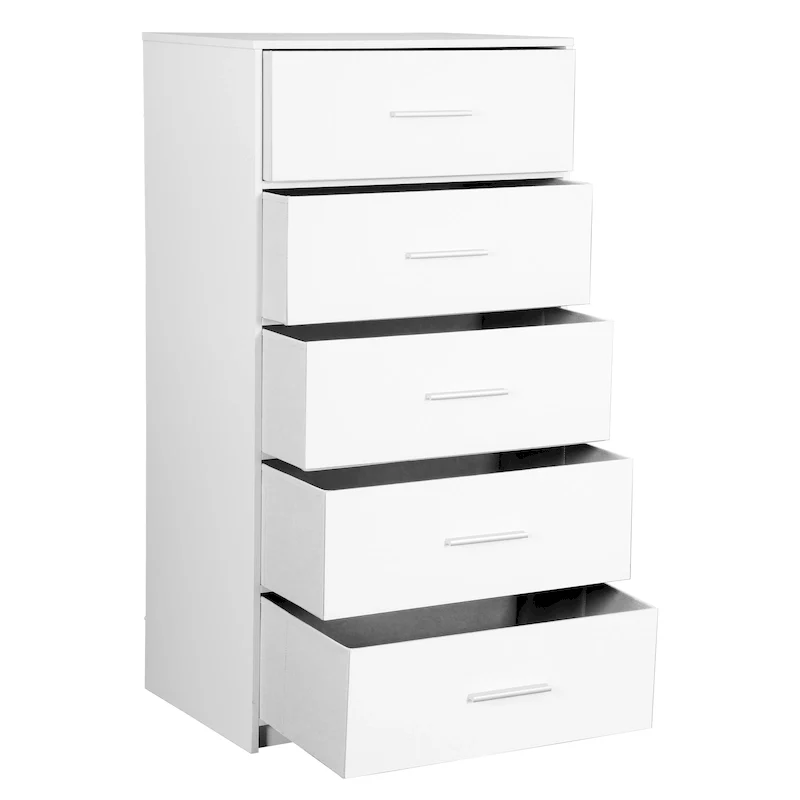 Modern 5-Drawer Fabric Dresser With Sturdy Wood Frame