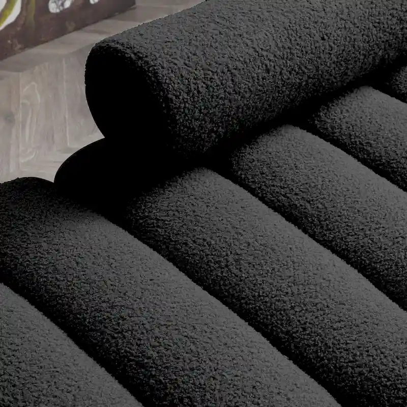 53.2 Width Modern End of Bed Bench Fabric Upholstered 2 Seater Sofa Couch Entryway Ottoman Bench