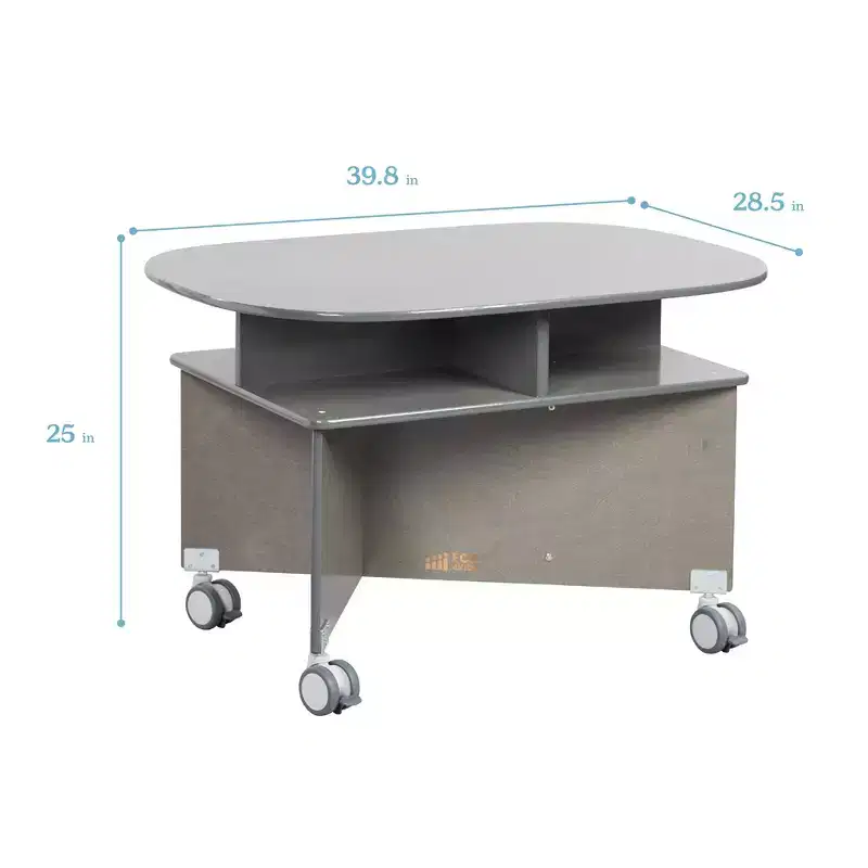 ECR4Kids Mobile Collaboration Table with Storage, Multipurpose Furniture