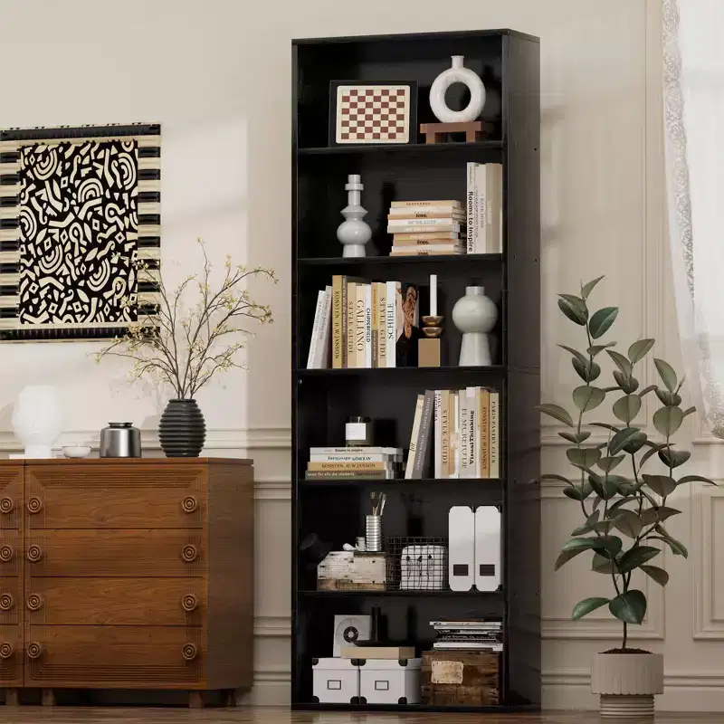 Celebalcony 6-Tier Open Bookcase and Bookshelves,Display Storage Shelves Floor Standing 70.9 inches Tall Bookcase for Home Office, Living Room