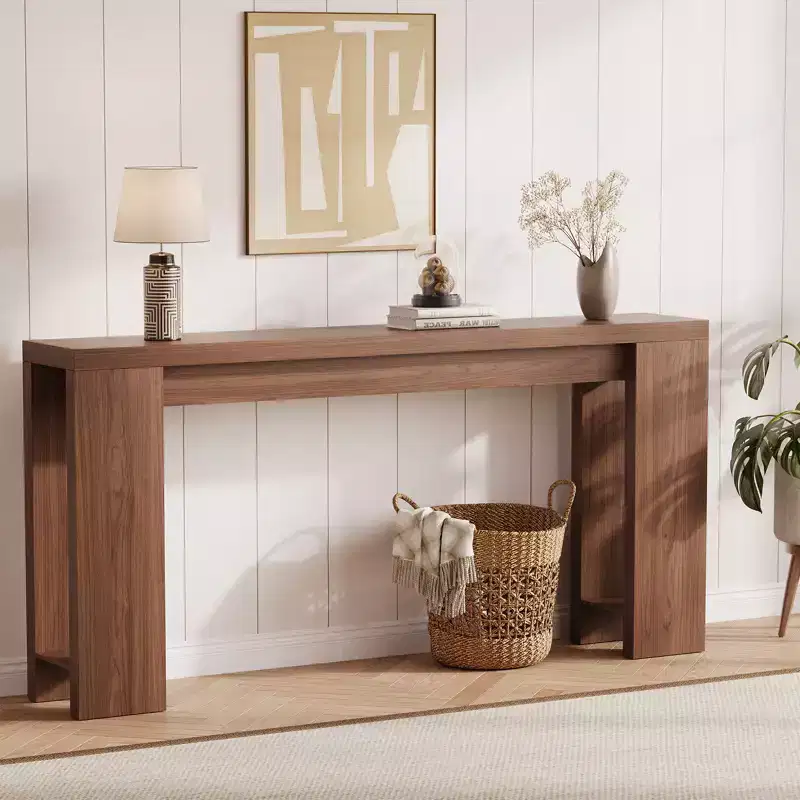 70.9 Entryway Console Table, Wooden Narrow Long Sofa Table, Rectangular Behind Couch Table for Living Room Hallway Entrance