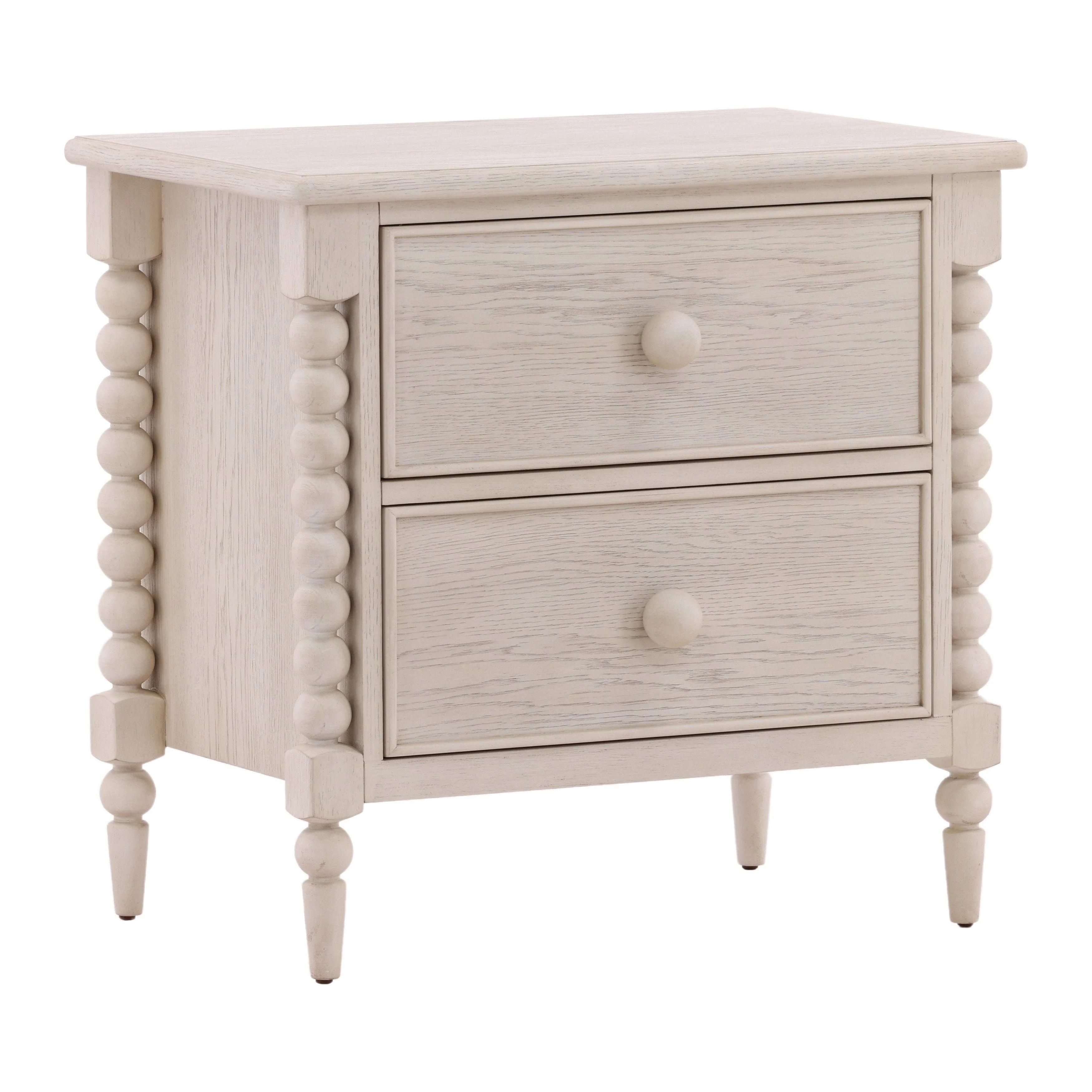 Simple Solid Wood Nightstand with Single-Door Cabinet for Bedroom