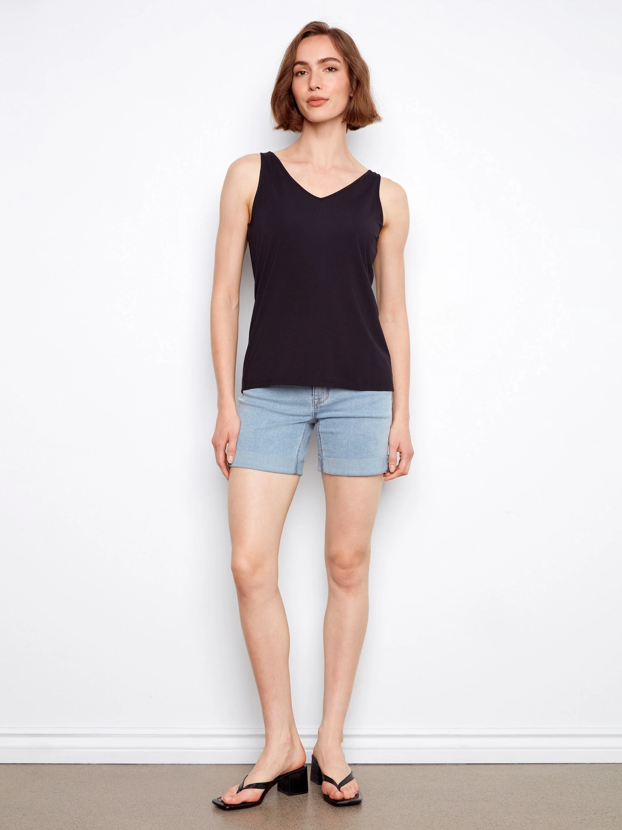 Reversible Soft Fabric Cami - Black