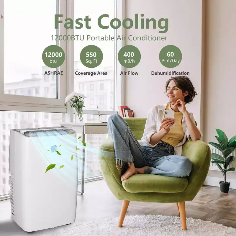 12000BTU Portable Air Conditioners for Bedroom up to 550 Sq Ft