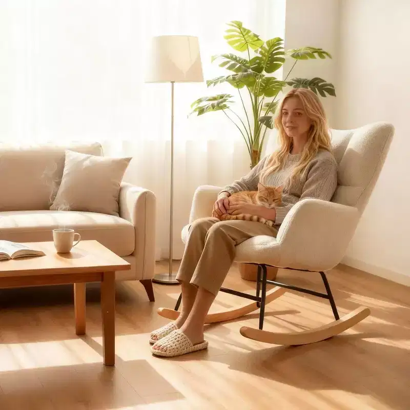 JIONJOY Upholstered Rocking Chair
