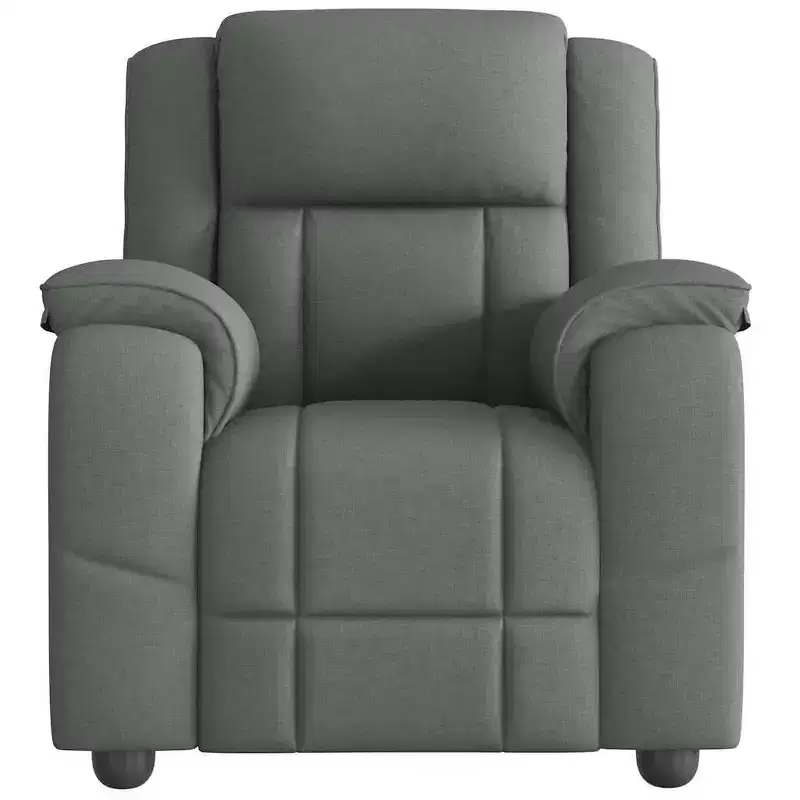 vidaXL Recliner Chair Dark Grey Polyester, Metal, Plywood, Foam, PP Fiber