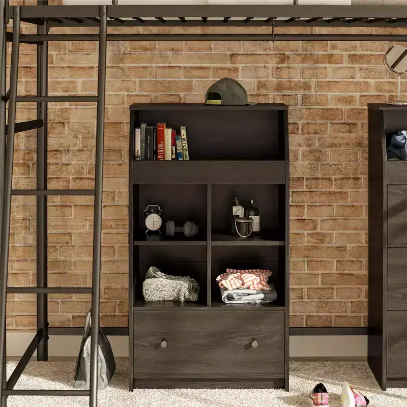 1-Drawer Storage Tower with 5 Open Shelves