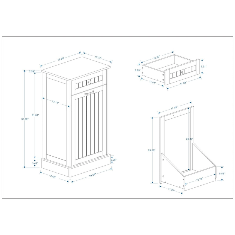RR Kitchen Trash Cabinet
