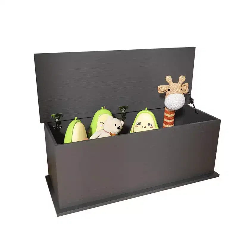 Lift Top Storage Chest Trunk Wood Box Retro Toy Box Organizer With Safety Hinge,39.37 x 16.14 x 15.75in(3.28*1.35*1.31ft)