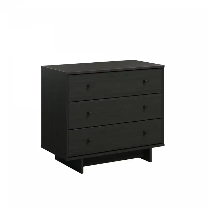 3-Drawer Nightstand - Black Oak