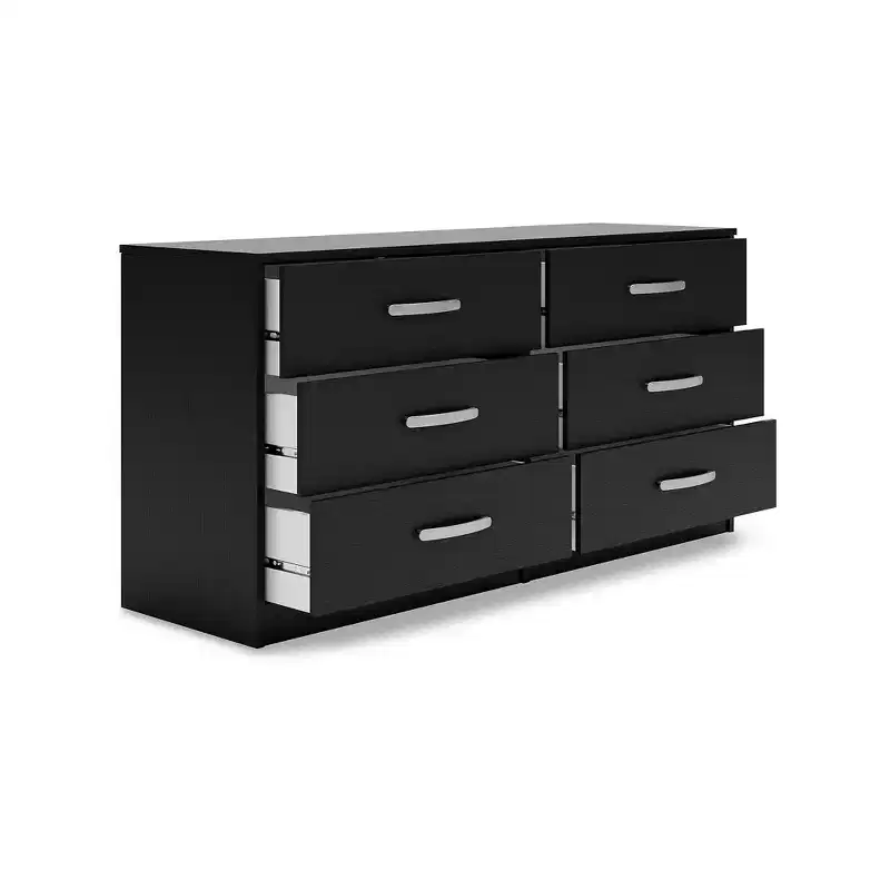 Signature Design by Ashley Casual Finch 6 Drawer Dresser, Black