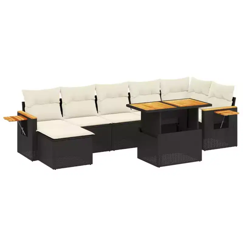 vidaXL Modular Garden Sofa Set with Cushions