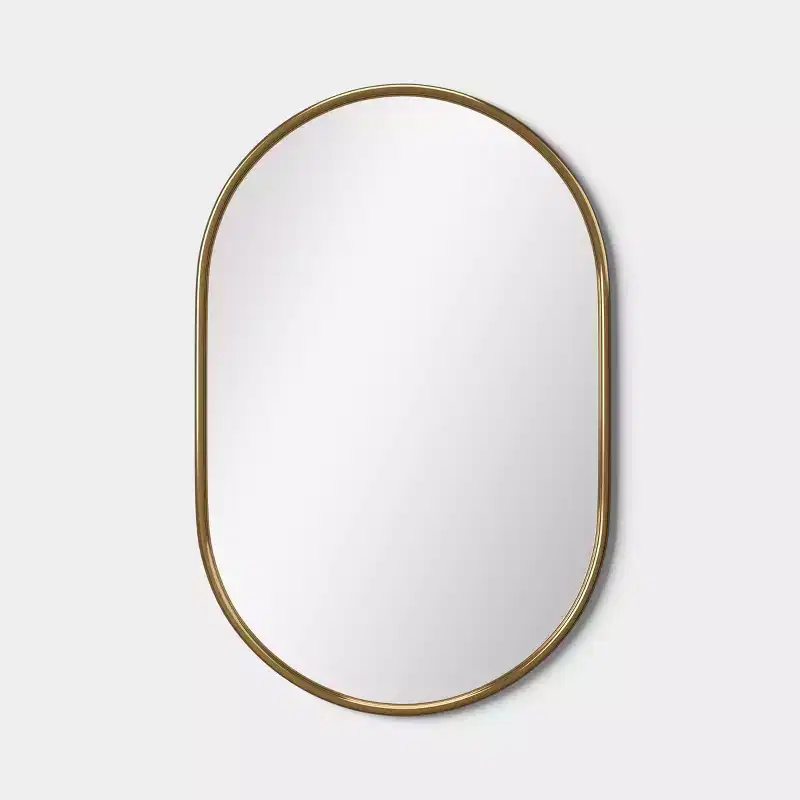 24x36 Metal Tube Wall Mirror Gold - Threshold™