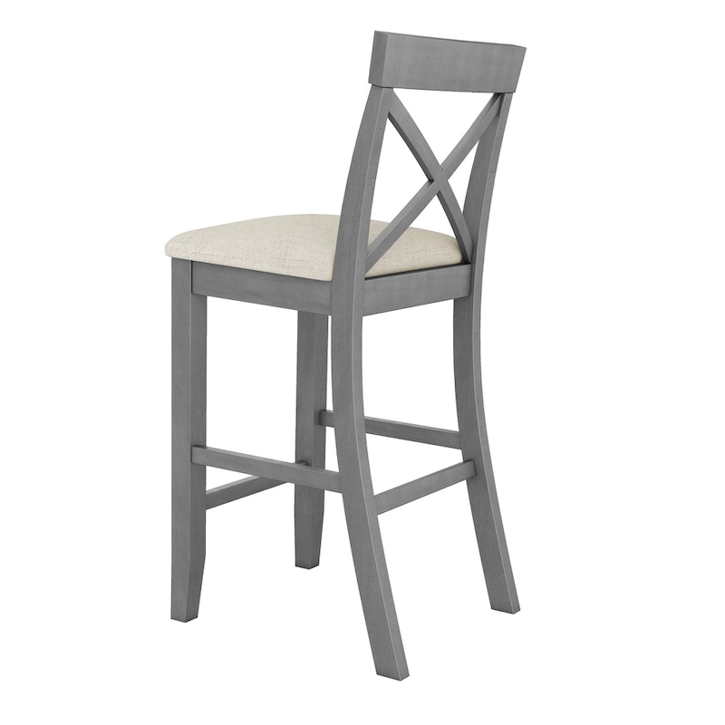 3PCS Rectangular Wood Bar Dining Set